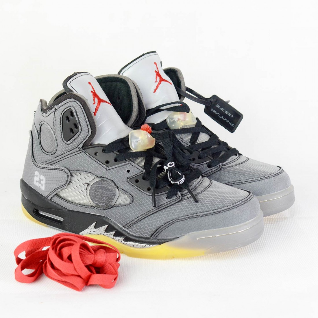 Off White X Air Jordan 5 Black Buy Online Off-White x Air Jordan 5 Retro Black In Pakistan | Off-White